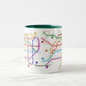 2 Couleurs Tasse de l'Argentine de buenos de métro (Centre)
