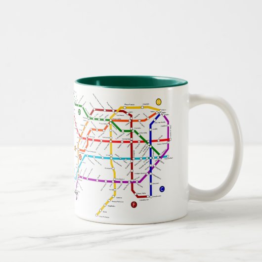 2 Couleurs Tasse de l'Argentine de buenos de métro (Droit)