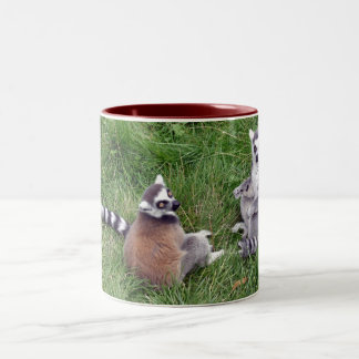 2 Couleurs Tasse de lémurs coupée la queue par anneau