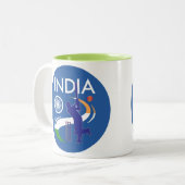 2 Couleurs Tasse de l'équipe de cricket d'Inde (Devant gauche)