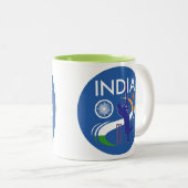 2 Couleurs Tasse de l'équipe de cricket d'Inde (Devant droit)