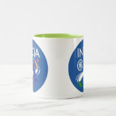 2 Couleurs Tasse de l'équipe de cricket d'Inde (Centre)