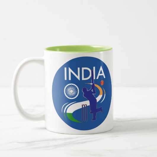 2 Couleurs Tasse de l'équipe de cricket d'Inde (Gauche)
