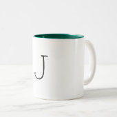 2 Couleurs Tasse de lettre de J (Devant droit)