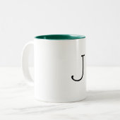2 Couleurs Tasse de lettre de J (Devant gauche)