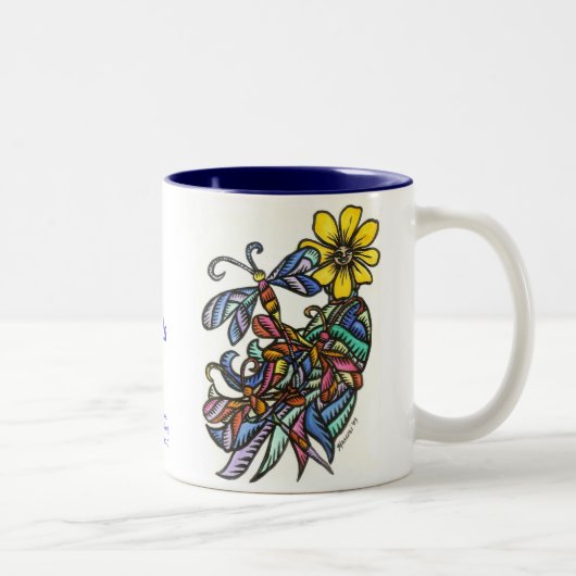 2 Couleurs Tasse de libellules (Droit)