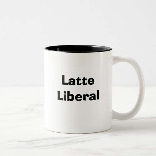 2 Couleurs Tasse de libéral de Latte (Droit)