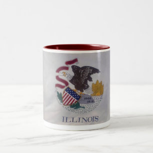 2 Couleurs Tasse de l'Illinois de drapeau d'état