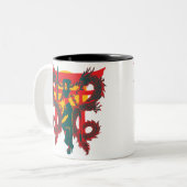 2 Couleurs Tasse de Lilly de dragon (Devant gauche)