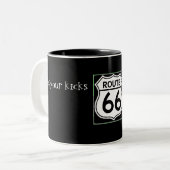 2 Couleurs Tasse de l'itinéraire 66 (Devant gauche)