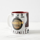 2 Couleurs Tasse de l'itinéraire 66 (Devant gauche)