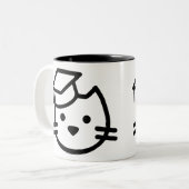 2 Couleurs Tasse de logo d'académie de chaton (Devant gauche)