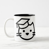 2 Couleurs Tasse de logo d'académie de chaton (Gauche)
