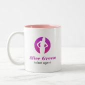 2 Couleurs Tasse de logo d'agent de talent (Gauche)