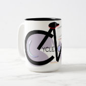 2 Couleurs Tasse de logo de CycleNuts (Devant gauche)