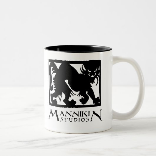 2 Couleurs Tasse de logo de studios de nain (Droit)