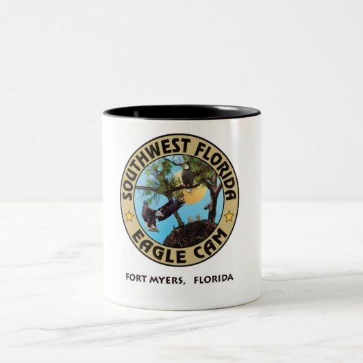 2 Couleurs Tasse de logo de SWFLEagleCam (DIVERSES OPTIONS) (Centre)