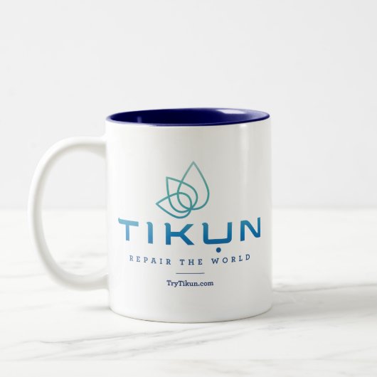 2 Couleurs Tasse de logo de Tikun (Gauche)