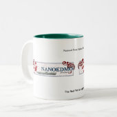 2 Couleurs Tasse de logo d'EdMo (Devant gauche)