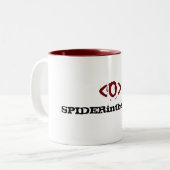 2 Couleurs Tasse de logo d'oeil de SPIDERintheHALL (Devant gauche)