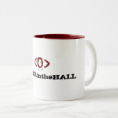 2 Couleurs Tasse de logo d'oeil de SPIDERintheHALL (Devant droit)