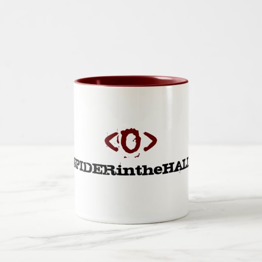 2 Couleurs Tasse de logo d'oeil de SPIDERintheHALL (Centre)