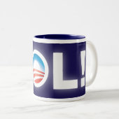 2 Couleurs Tasse de LOL Obama (Devant droit)
