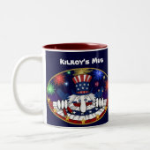 2 Couleurs Tasse de l'Oncle Sam de Kilroy (Gauche)