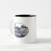 2 Couleurs Tasse de loup d'hurlement (Devant gauche)