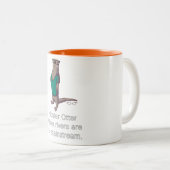 2 Couleurs Tasse de loutre de hippie (Devant droit)