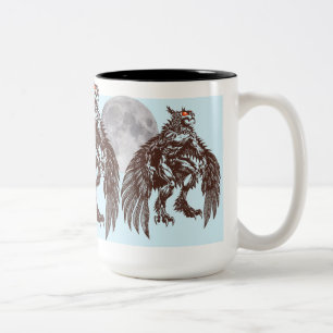 2 Couleurs Tasse de lune de couche-tard de Mothman grande
