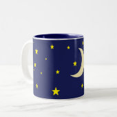 2 Couleurs Tasse de lune et d'étoiles (Devant gauche)
