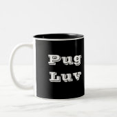 2 Couleurs Tasse de Luv de carlin (Gauche)