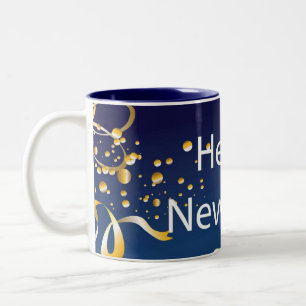 2 Couleurs tasse de luxe, Bonne année.