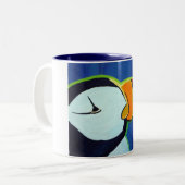2 Couleurs Tasse de macareux à cornes (Devant gauche)