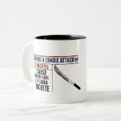 2 COULEURS TASSE DE MACHETTE DE ZOMBI (Devant gauche)