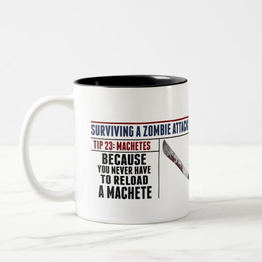 2 COULEURS TASSE DE MACHETTE DE ZOMBI (Gauche)