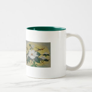 2 Couleurs Tasse de magnolia et de chardonneret