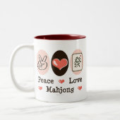 2 Couleurs Tasse de Mahjong d'amour de paix (Gauche)