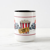 2 Couleurs Tasse de maïs éclaté de soirée cinéma (Centre)