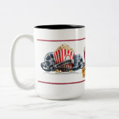 2 Couleurs Tasse de maïs éclaté de soirée cinéma (Gauche)