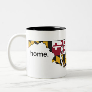 2 Couleurs Tasse de maison de drapeau du Maryland