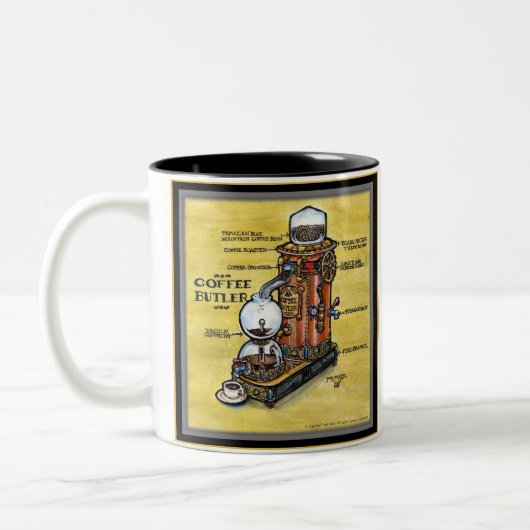 2 Couleurs Tasse de maître d'hôtel de café de Steampunk (Gauche)