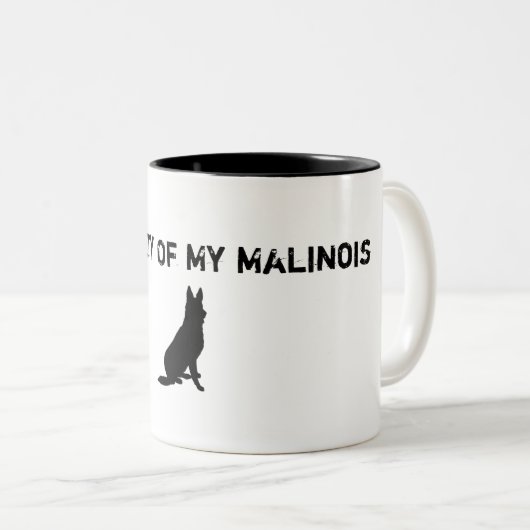2 Couleurs Tasse de Malinois (Devant droit)