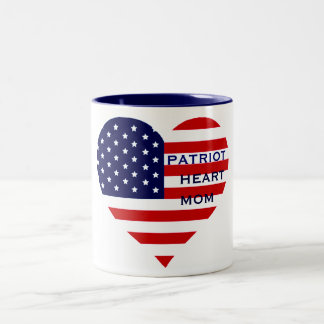 2 Couleurs Tasse de MAMAN de COEUR de PATRIOTE