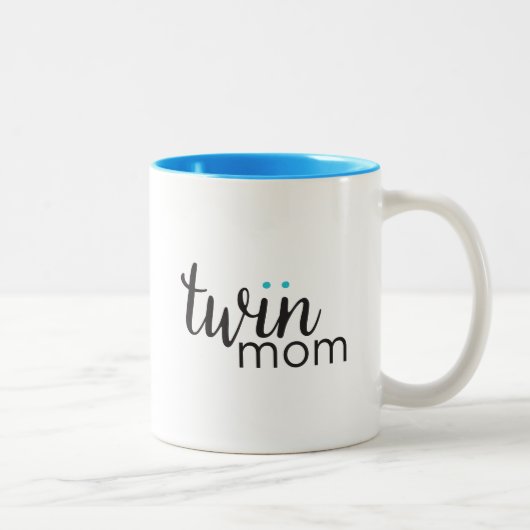 2 Couleurs Tasse de maman de jumeau de garçon de garçon (Droit)