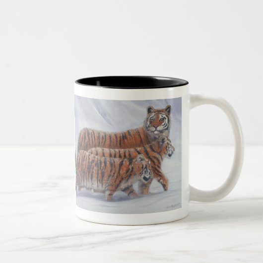 2 Couleurs Tasse de maman de tigre et de café de CUB (Droit)