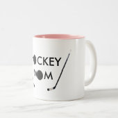 2 Couleurs tasse de maman d'hockey (Devant droit)