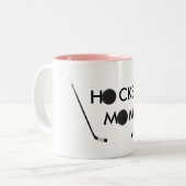 2 Couleurs tasse de maman d'hockey (Devant gauche)