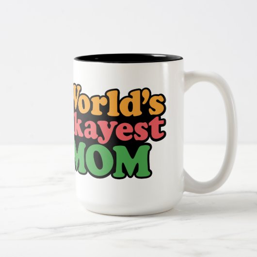 2 Couleurs Tasse de maman d'Okayest du monde (Droit)